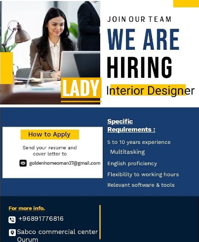 Hiring lady interior designer