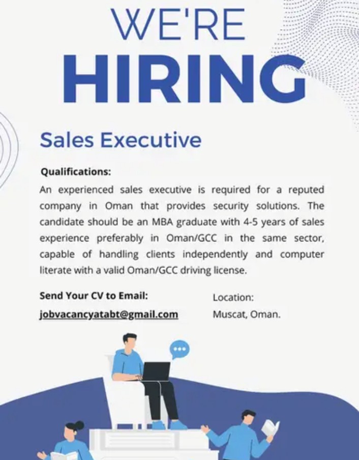 Vacancy - Sales Executive