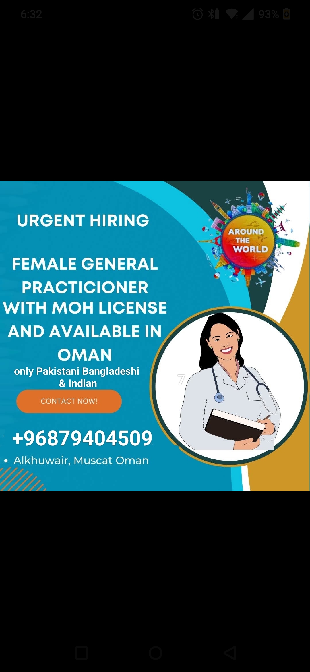 female General practitioner Doctor with moh lisence