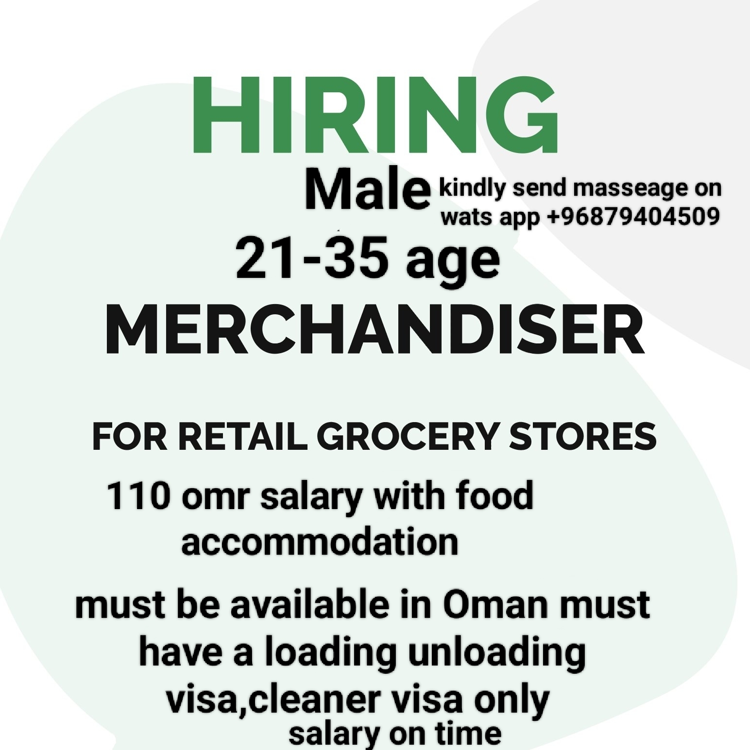 Merchandiser male 