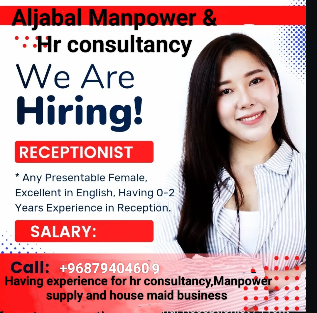 Receptionist for manpower supply 