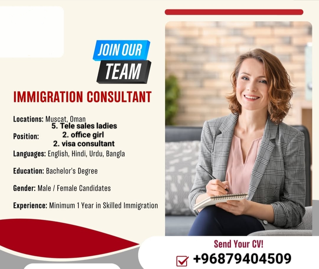 Staff for visa consultancy 