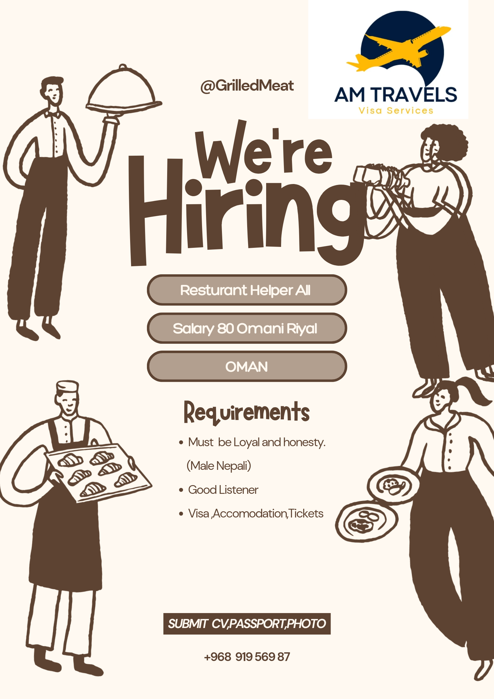 Restaurant helper All in all male neplai