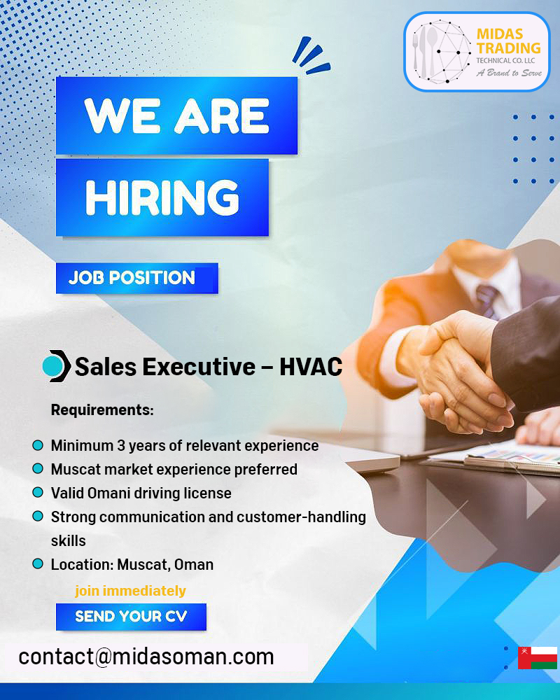 Sales Executive - HVAC in Oman