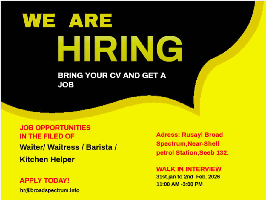 Waiter/Waitress Job Vacancy