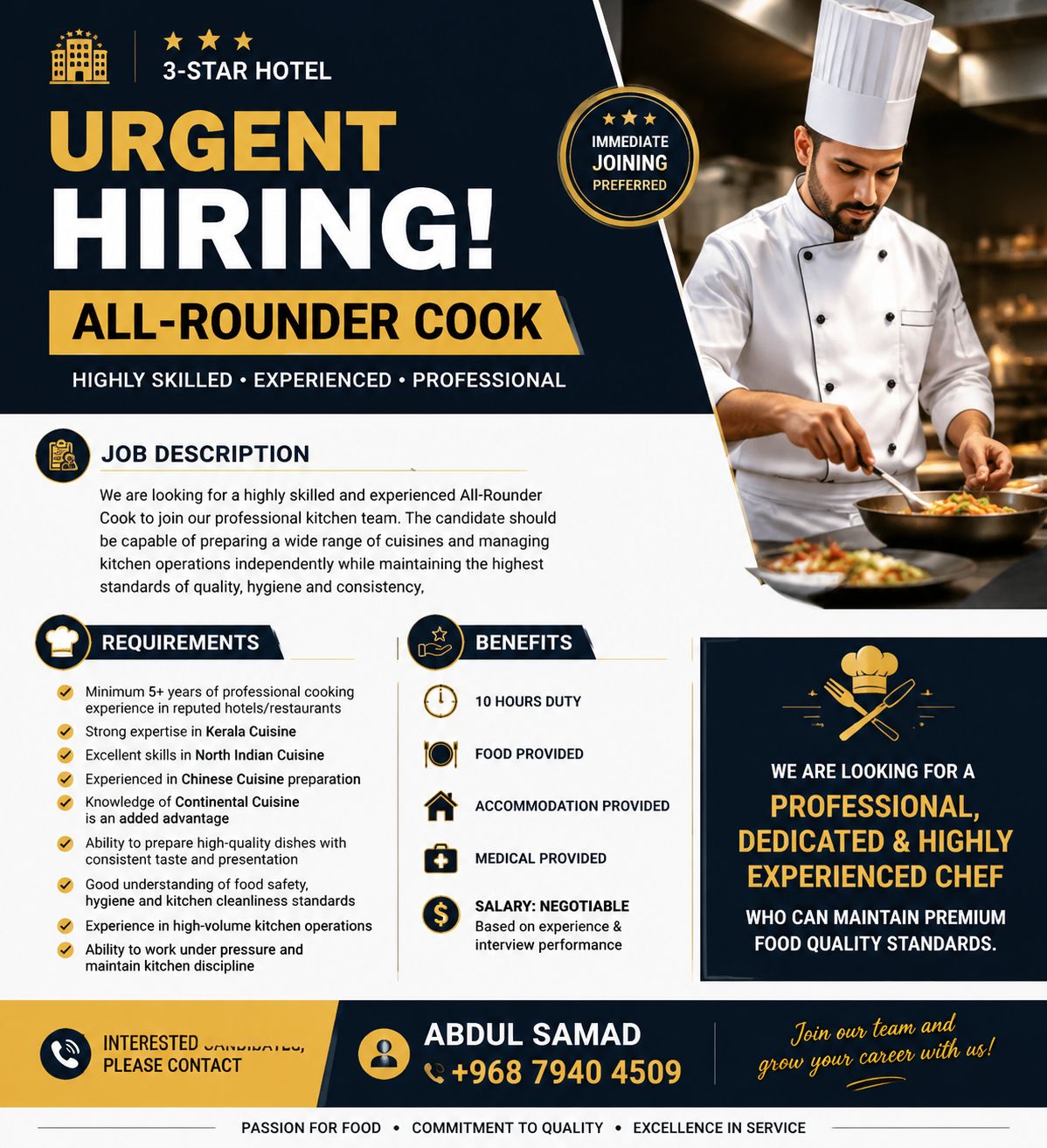 Chef required