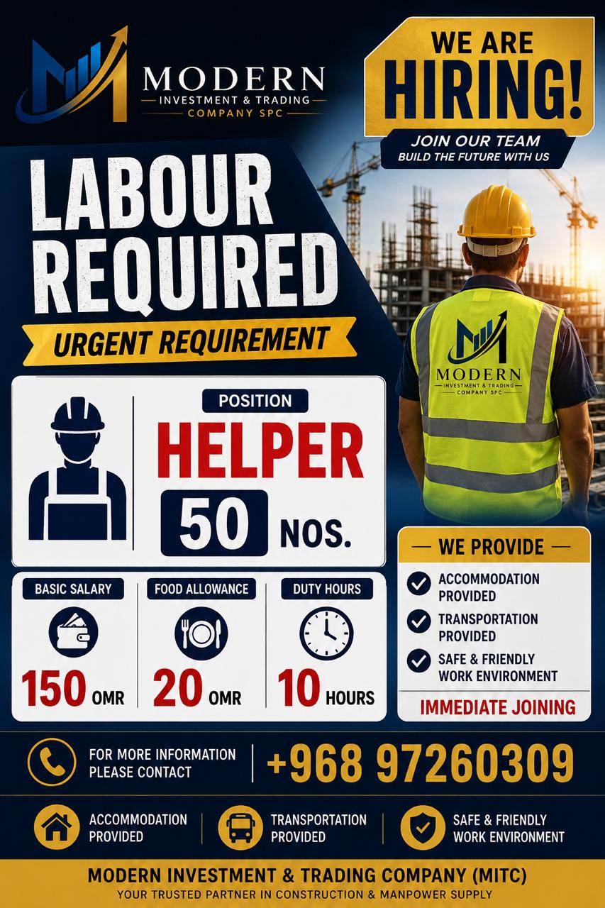 50 Construction Helpers required urgently 