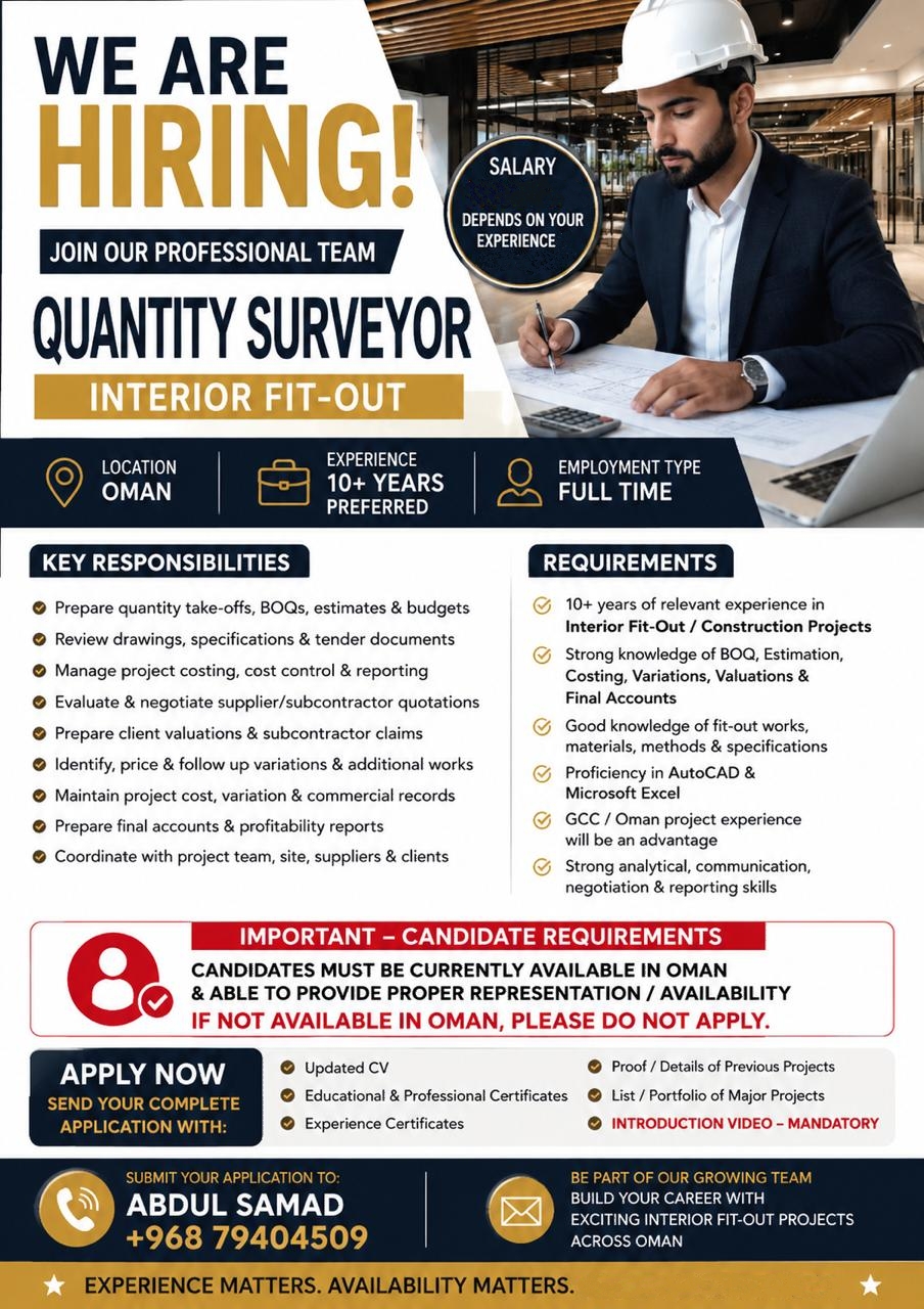 Quantity surveyor 