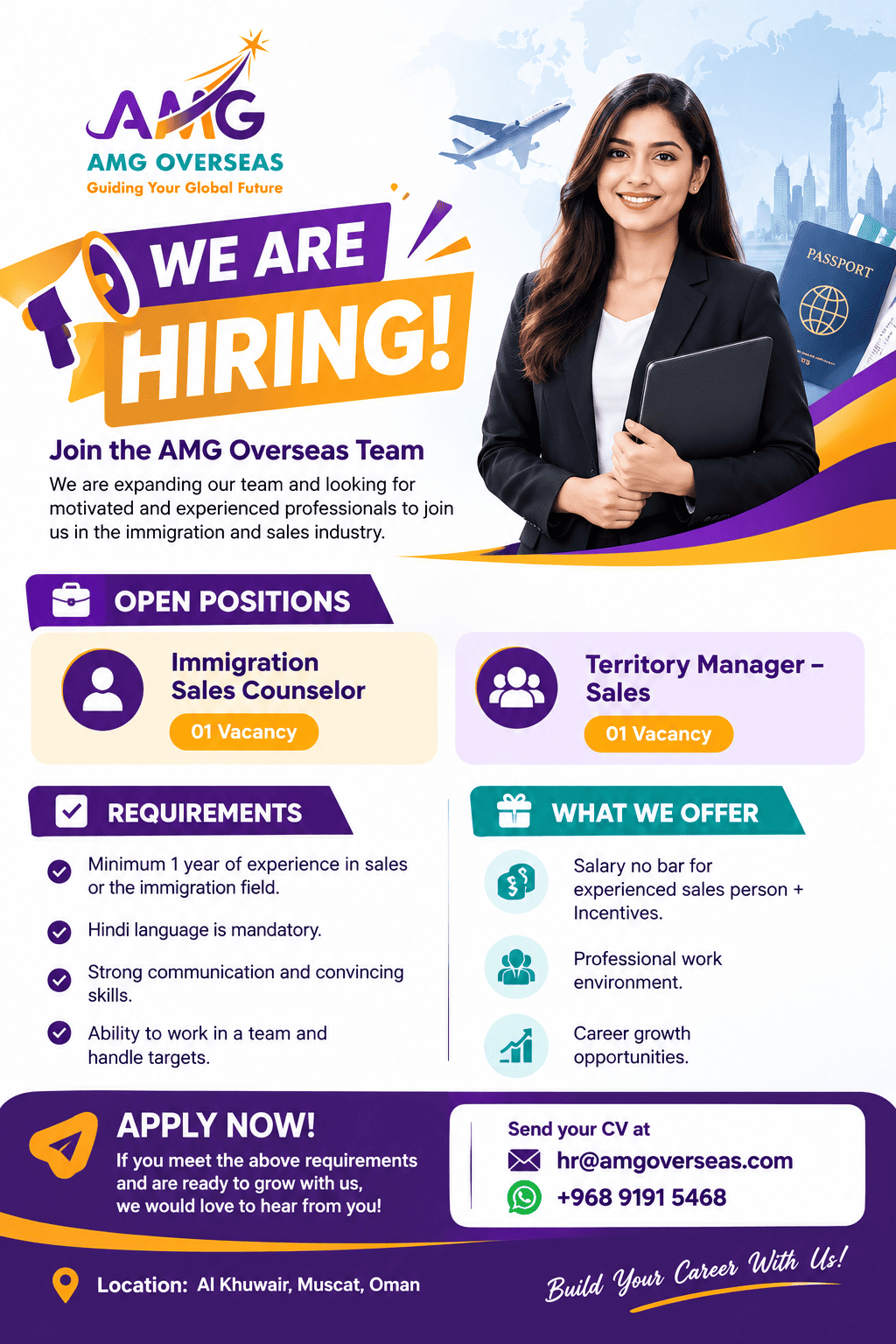 WE ARE HIRING - Sales Counselor